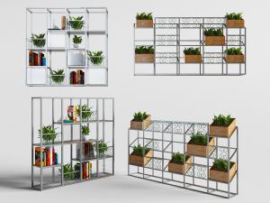 阳台不锈钢植物花架收纳架