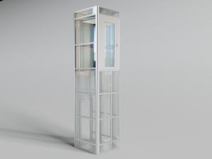 现代金属边框的玻璃收纳柜