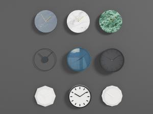 现代时尚大理石材质圆形钟表3d模型 现代时尚大理石材质圆形钟表