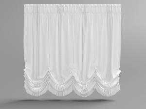 白色缎面带有条形暗纹的罗马帘