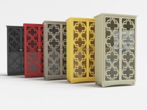 东南亚装饰雕花元素的玻璃柜门衣柜