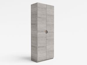 现代上下四扇柜门白桦木纹理的衣柜