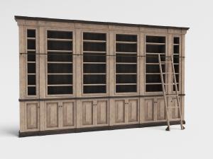 欧式实木带有梯子的衣柜、更衣柜