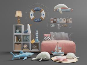 各种儿童卡通动物布偶玩具