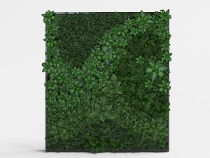 现代细黑边框长方形绿叶植物墙