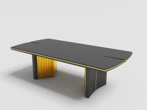 现代装饰金色元素的办公桌