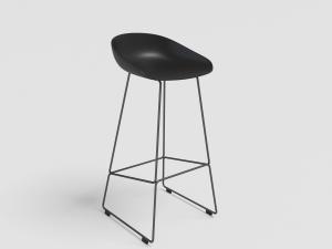 工业风黑色金属吧台椅