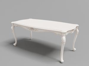 欧式白色装饰雕花四脚长方形3d模型 欧式白色装饰雕花四脚长方形