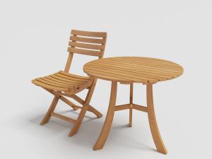 现代户外阳台可折叠圆形桌椅