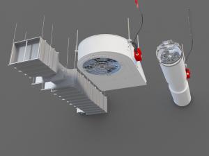 工业风排风口、烟雾报警器3d模型 工业风排风口、烟雾报警器
