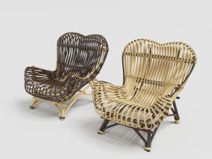 东南亚竹编镂空户外休闲椅