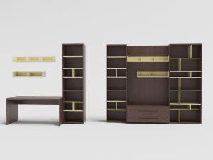 现代拼色玄关收纳柜、展示柜