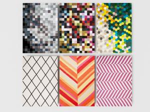 现代马赛克图案的长方形地毯3d模型 现代马赛克图案的长方形地毯