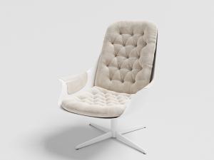 现代圆形金属支架单人沙发3d模型 现代圆形金属支架单人沙发