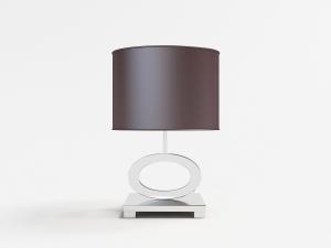 现代带有圆圈灯柱的圆柱灯罩台灯