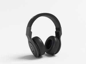 黑色头戴式电脑游戏音乐耳机3d模型 黑色头戴式电脑游戏音乐耳机