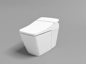 白色陶瓷智能马桶