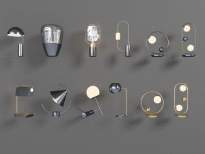 黑色金属搭配玻璃灯罩的壁灯、床头灯