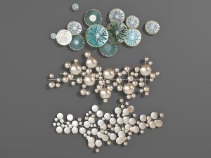 现代水珠造型的金属饰品挂件