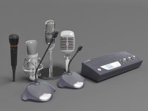 话筒、麦克风、调音器3d模型 话筒、麦克风、调音器