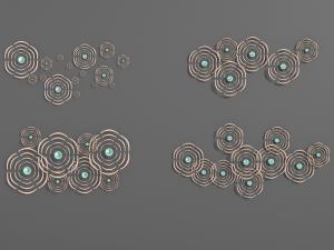 金属镂空花朵墙饰挂件