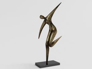 现代金属铁艺抽象人物雕像饰品摆件