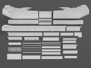 欧式古典白色石膏吊顶雕花角线