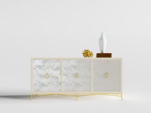 柜门装饰暗纹的新中式装饰柜