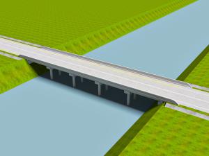 户外穿越河道的公路桥