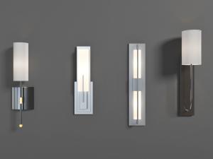 新中式塑料柱形灯罩壁灯