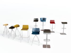 现代皮革坐垫的吧台椅、吧台凳