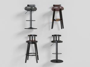 美式可升降的吧台椅