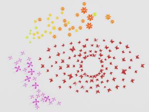 蝴蝶、花朵墙面装饰挂件