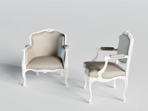 欧式古典雕花边框的沙发椅、休闲椅