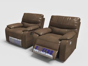 现代可以调整靠背和脚部高度的皮革单人沙发3d模型 现代可以调整靠背和脚部高度的皮革单人沙发