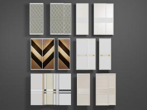 现代带有镶嵌花纹的推拉柜门