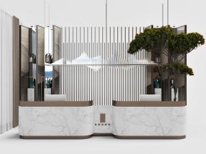 新中式大理石前台接待