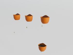 固定在墙面上的花盆