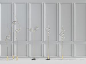 现代轻奢水泡造型的落地灯