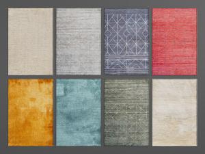 现代晕染做旧色调的长方形地毯3d模型 现代晕染做旧色调的长方形地毯