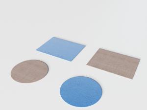 现代长方形、圆形地毯3d模型 现代长方形、圆形地毯