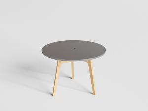 现代简约灰色圆形茶几边几3d模型 现代简约灰色圆形茶几边几