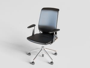 黑色皮革办公转椅