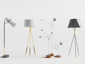 现代个性圆柱灯罩落地灯