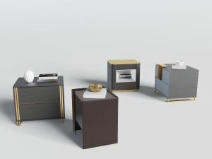 现代实木床头柜