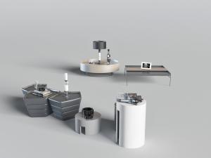 现代五边形茶几、边几和角几3d模型 现代五边形茶几、边几和角几