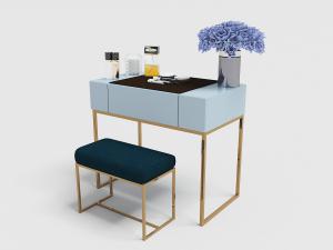 现代轻奢带有坐凳的梳妆台