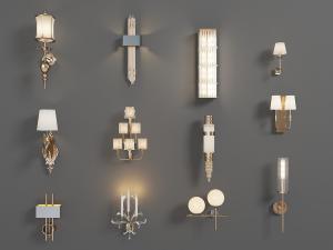 欧式多款壁灯组合