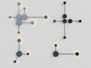 现代带有灯饰的壁灯