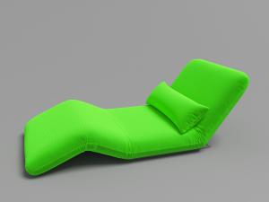 现代亮绿色躺椅